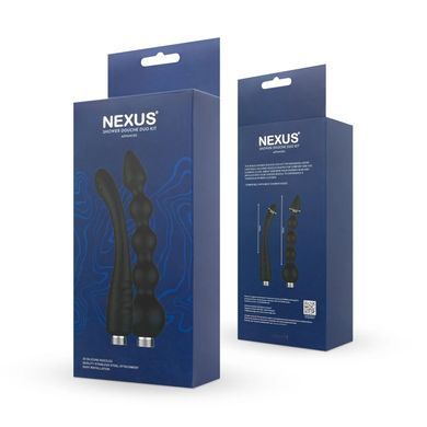 Набор анальных насадок для душа Nexus ADVANCED Shower Douche Duo Kit &ndash; Black, 2 шт SO9858 фото