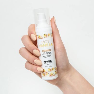 Массажное масло EXSENS Hot Vanilla 50мл разогревающее, без сахара, без парабенов, съедобное SO2357 фото