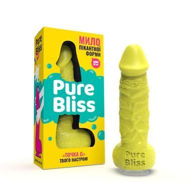 Мило у формі пеніса Pure Bliss MINI Yellow, крафтове мило-член, натуральне SO6357 фото