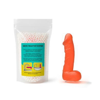 Мыло в форме пениса Чистий Кайф MEDIUM Orange, крафтовое мыло-член, натуральное SX2309 фото