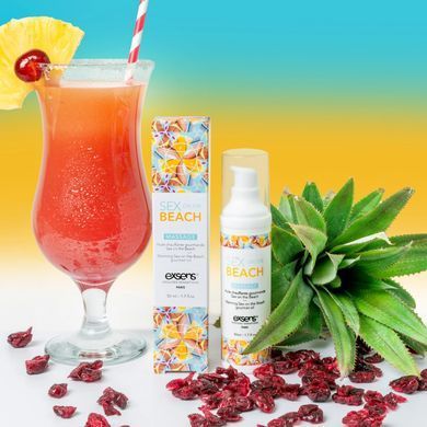 Масажна олія EXSENS Sex on the Beach 50мл розігрівальна, без цукру, без парабенів, їстівна SO3330 фото