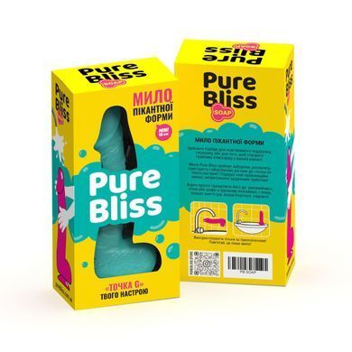 Мило у формі пеніса Pure Bliss MINI Turquoise, крафтове мило-член, натуральне SO6359 фото