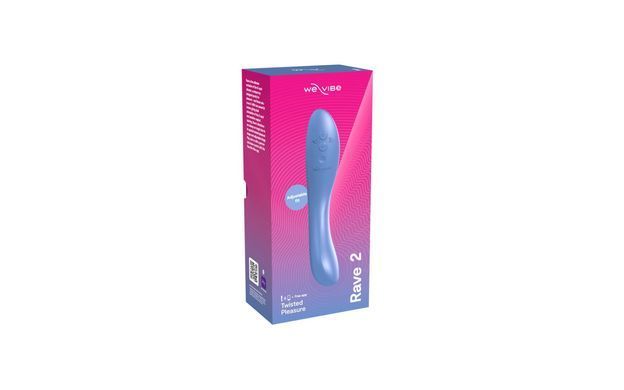 Смарт-вібратор We-Vibe Rave 2 Twisted Pleasure Blue, для точки G та входу в піхву, 2 мотори SO8768 фото