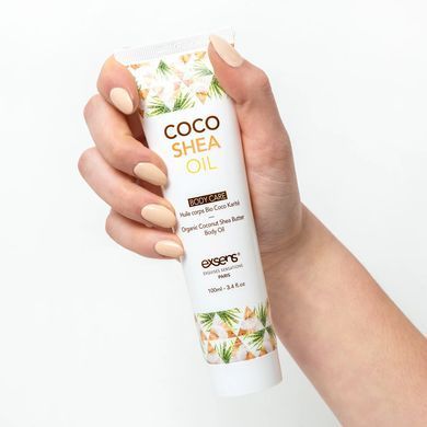 Органічна кокосова олія каріте (ши) для тіла EXSENS Coco Shea Oil 100 мл, сертифікат ECOCERT SO3332 фото