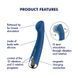 Вібратор з ротацією Satisfyer Spinning G-Spot 1 Blue, плоский майданчик для стимуляції точки G SX0556 фото 7