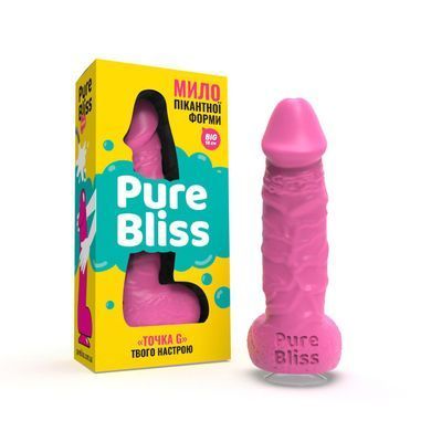 Мило у формі пеніса Pure Bliss BIG Pink, крафтове мило-член, натуральне SO6364 фото