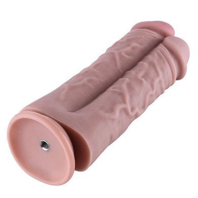 Двойной дилдо для секс-машин Hismith 8.5&rdquo; Two Cocks One Hole Silicone Dildo SO6206 фото
