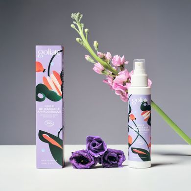 Масажна олія Goliate Huile De Massage Aphrodisiaque 100 мл, органічна, зігрівальний ефект SX3016 фото