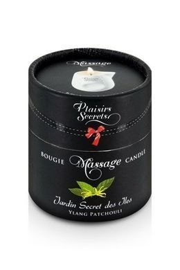 Массажная свеча Plaisirs Secrets Ylang Patchoul (80 мл) подарочная упаковка, керамический сосуд SO1857 фото