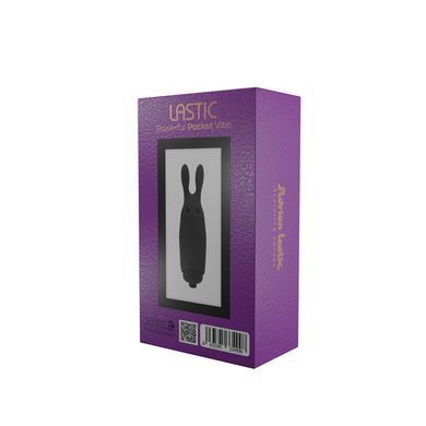 Вибропуля Adrien Lastic Pocket Vibe Rabbit Black со стимулирующими ушками AD33499 фото