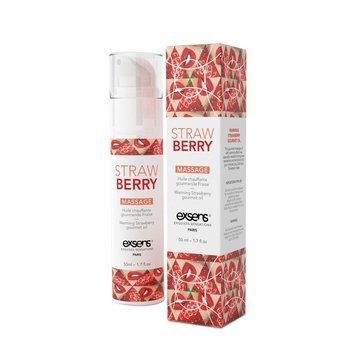 Массажное масло EXSENS Strawberry 50 мл разогревающее, без сахара, без парабенов, съедобное SO2359 фото