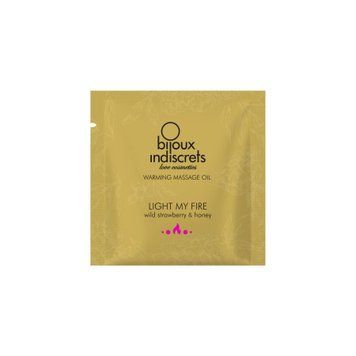 Пробник массажного масла Bijoux Indiscrets Light my Fire &ndash; Wild Strawberry & Honey (2 мл) SO9810 фото